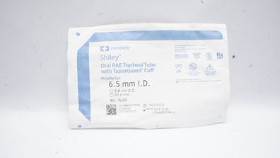Covidien 76265 Shiley Oral RAE Tracheal Tube with Cuff 6.5ID x 8.8OD x 20.6mm(x)